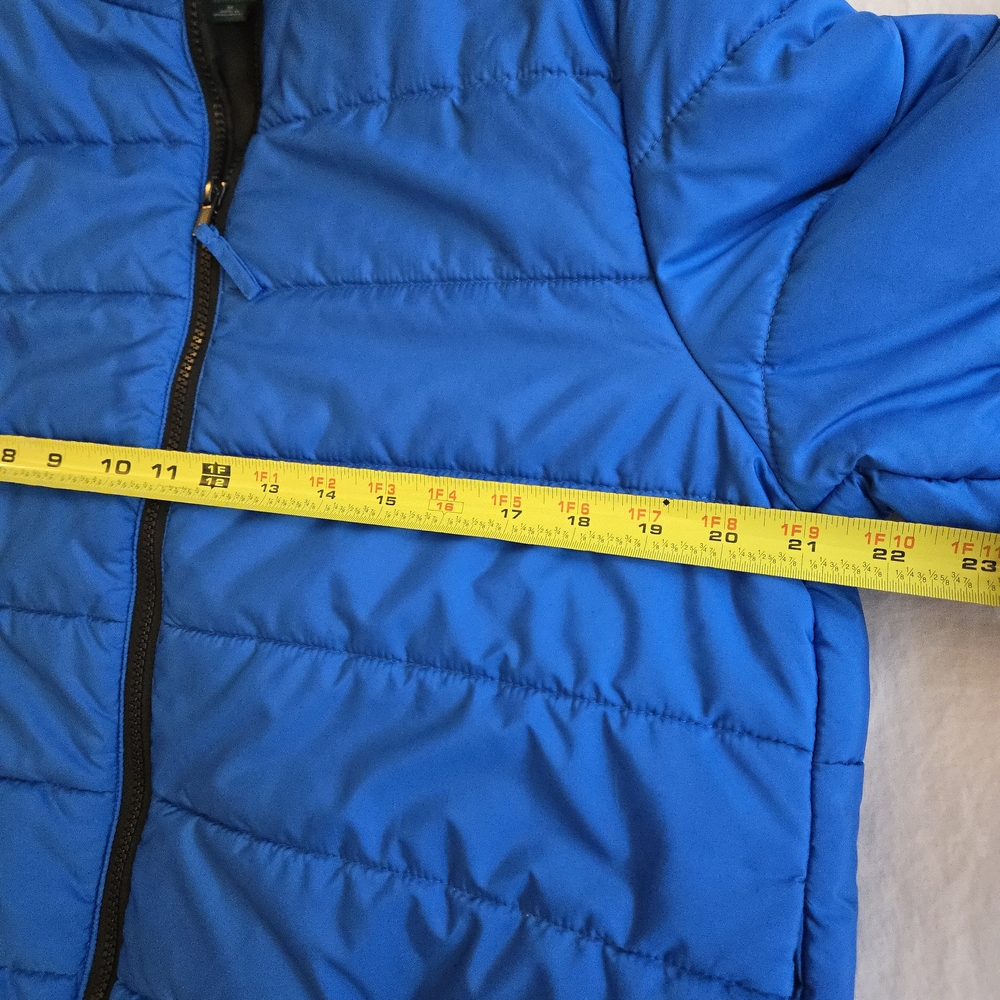 Wild Fable Electric Blue Zip Front Quilted Puffer Jacket Boxy High Collar MI3 - Picture 4 of 15